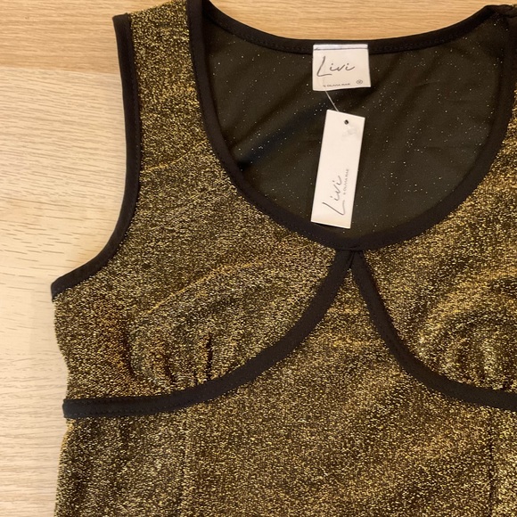 Gold Sparkly Crop - Picture 4 of 5